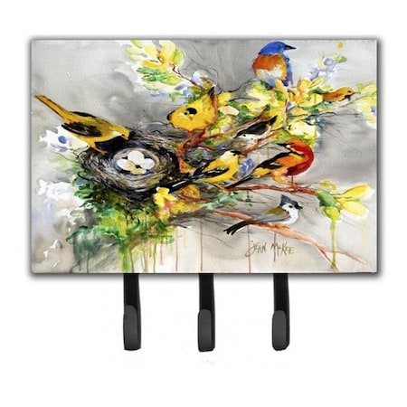 Carolines Treasures Carolines Treasures JMK1024TH68 Spring Birds Leash & Key Holder JMK1024TH68